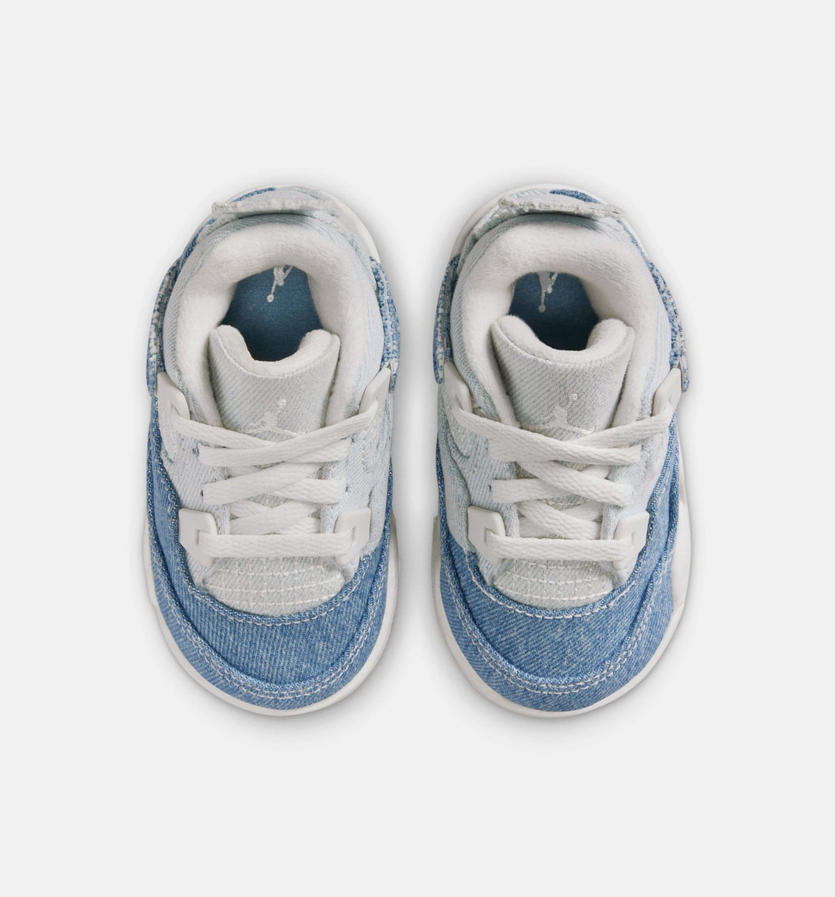 Air Jordan 4 Retro Worn Blue – Infant/Toddler Lifestyle Shoe in Sail/Worn Blue/Metallic Gold