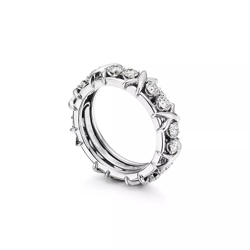 TIFFANY SIXTEEN STONE SILVER RING