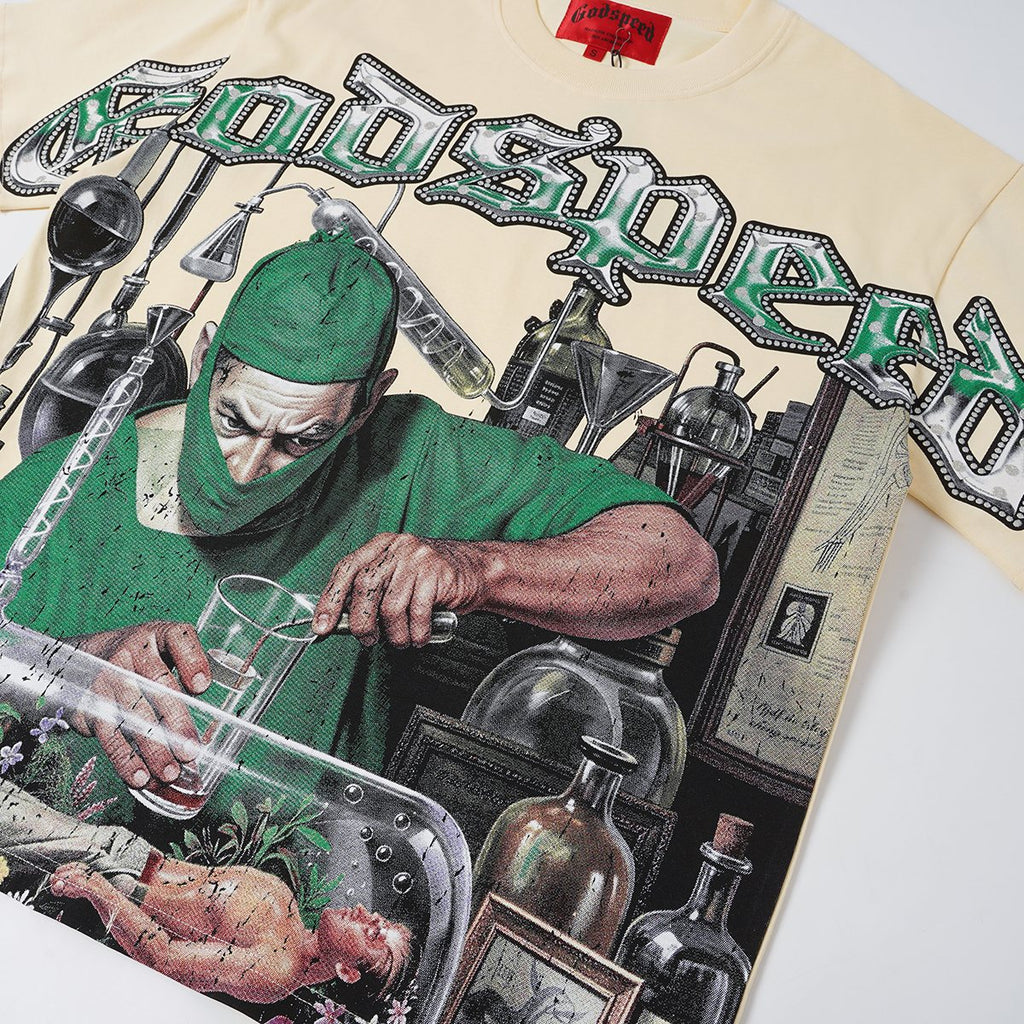 Godspeed Laboratory Graphic Short-Sleeve T-Shirt - Cream