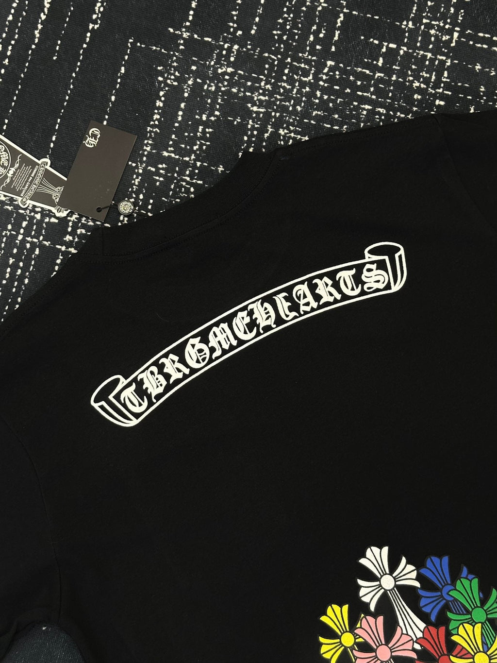 Chrome Hearts Rainbow Horseshoe Cross Graphic T-Shirt