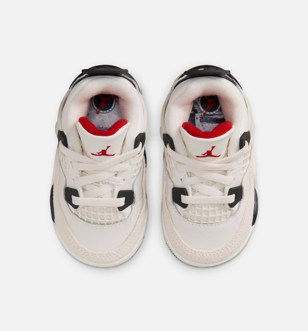 Air Jordan 4 Retro "Flight Club" Infant/Toddler Shoe – Sail/Black/University Red